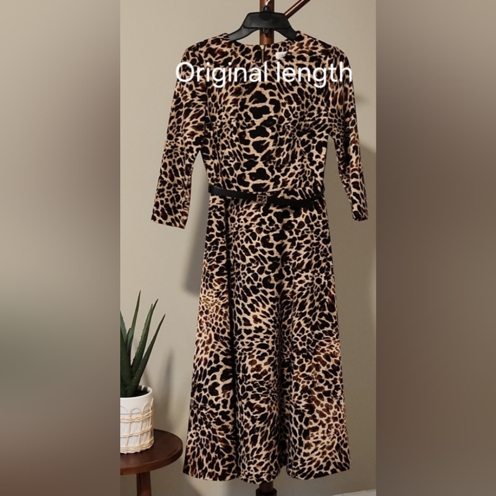 Leopard Print Dress, Calvin Kein Size 2 - Picture 4 of 4